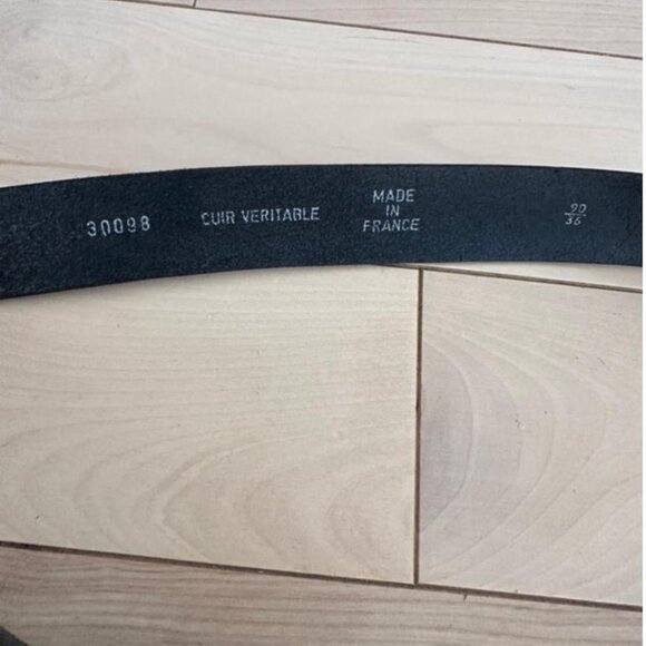 High-quality genuine leather belt with engraved silver-tone Western buckle - Picture 4 of 8